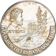 [#1525781] USA, medal, Gold Discovery, 150 Years, 1998, Srebro platerowane miedz