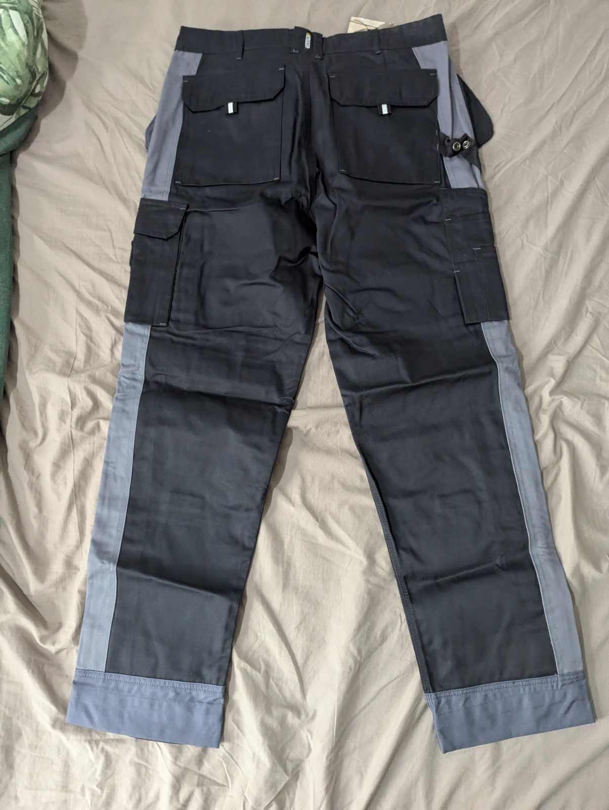 Dassy Original Mens Cargo Combat Black Work Trousers Size 34 regular image 9