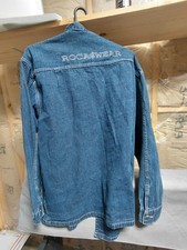 Rocawear Dark Denim Jacket XL Vintage Embroidered Logo Hip Hop Streetwear