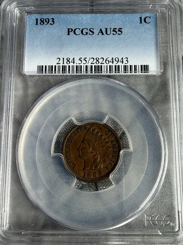 1893 Indian Head Cent PCGS AU55