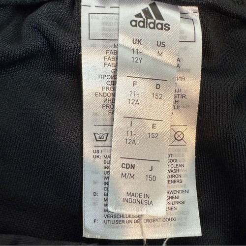 Adidas Black 3 Stripe Climacool Track Pants Youth M - Picture 4 of 8