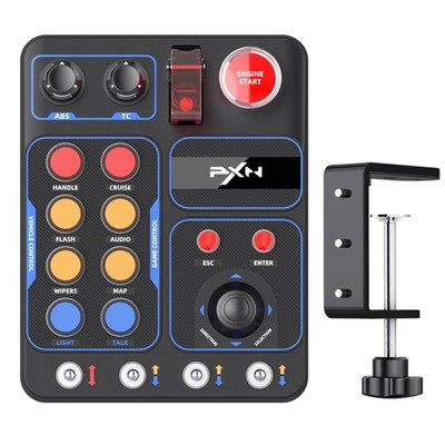 PXN CB1 Racing Button Box PC USB Simulation Racing Instrument Center Control ...