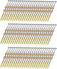 4,000 Counts Framing Nails 3-Inch x 0.120", 21 Degree Ring Shank, Bright Steel
