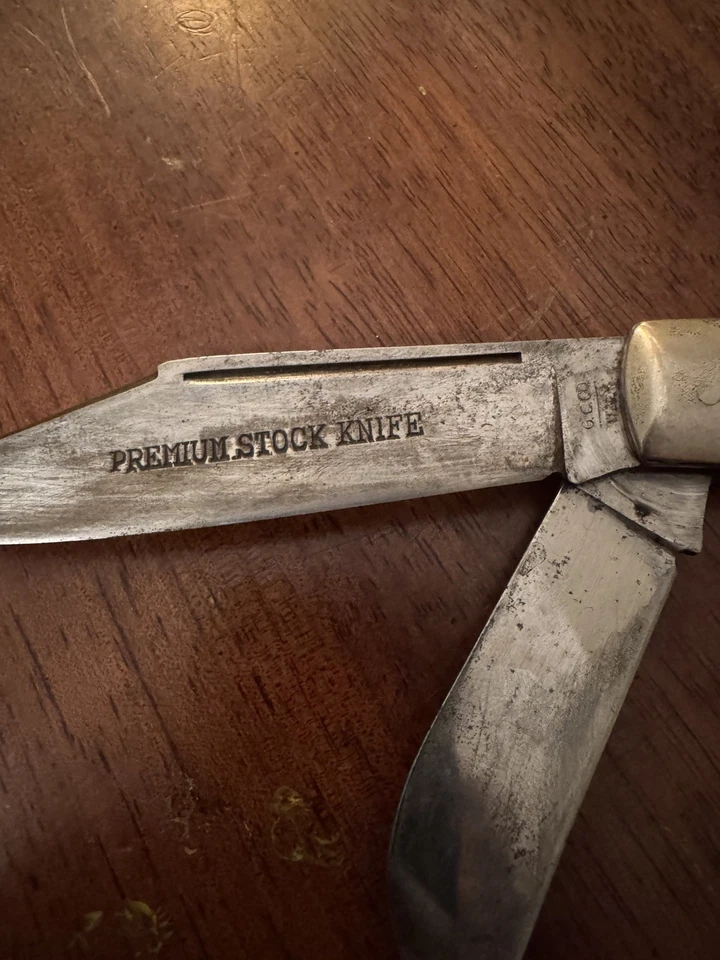 Faca de bolso dobrável vintage GCCO Itália Premium Stock – 3 lâminas – 9" aberta  - Imagem 4 de 4