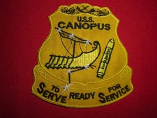 US Navy Patch USS CANOPUS AS-34 "To Serve Ready For Service" 