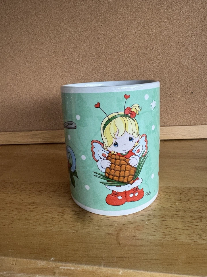 Taza de café/cacao Precious Moments 2011 taza navideña coleccionable ¡usada en excelente estado! Foto 2 de 3