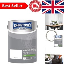 Acrylic Wall Paint - 5L Brilliant White Vinyl Silk Emulsion for Interior Design