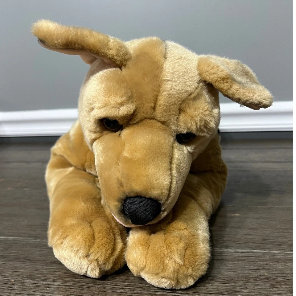 Peluche Toys R Us Animal Alley perro pastor alemán 16" realista vintage 2000 Foto 2 de 4