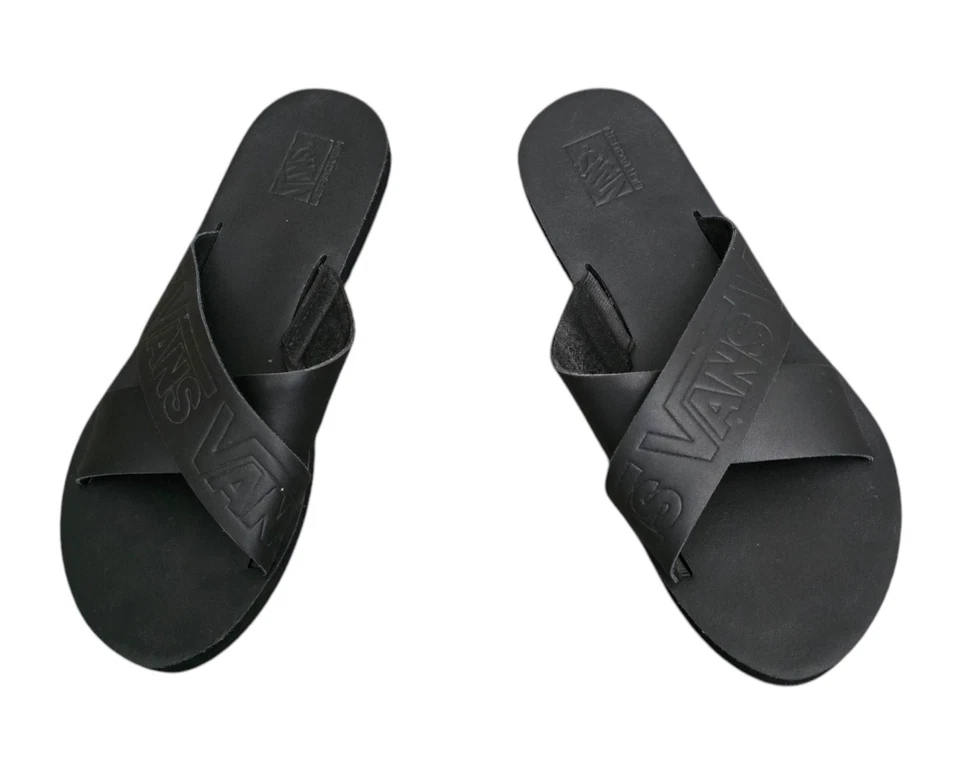 Sandalias chanclas VANS negras con correa cruzada para mujer talla 10 VN0A4U1ZXX8  Foto 3 de 4