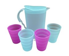 Tupperware Mini Impressions Kids Party Set Pitcher Tumblers Small, Purple