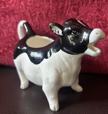 Vintage OTAGIRI Ceramic COW CREAMER Pitcher Black and White Hand Painted Japan