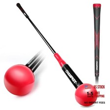 Golf Swing Trainer - Tempo Flexibility Training Aids Warm-Up Stick 48" Red