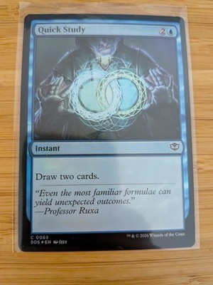 MTG Quick Study (Foil) 0065 Secrets of Strixhaven M/NM Free UK P&P