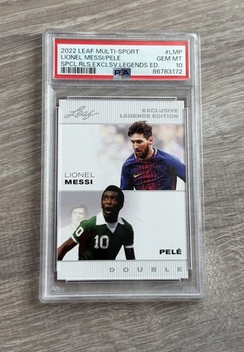 2022 Leaf Exclusive Legends Edition - Double Lionel Messi, Pelé #LM-P