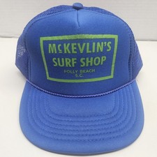 McKevlin's Surf Shop CHILD Trucker Hat Polly Beach SC Blue Mesh Ocean Adjustable