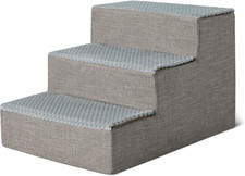 Dog Steps - 3-Step Pet Stairs with Non-Slip Bottom - 14.4" H