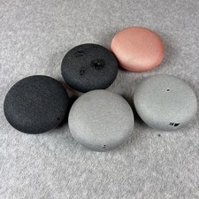 Lot of 5 Google Home Mini 1st Gen H0A Smart Speakers No Power Cords flaws