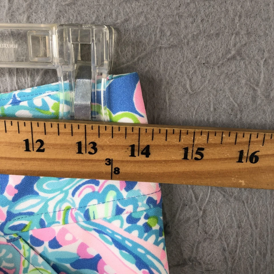 Falda Lilly Pulitzer Mujer 0 Azul Rosa Verde Cachemira Forrada Elastizada Mini Bolsillos Foto 3 de 4