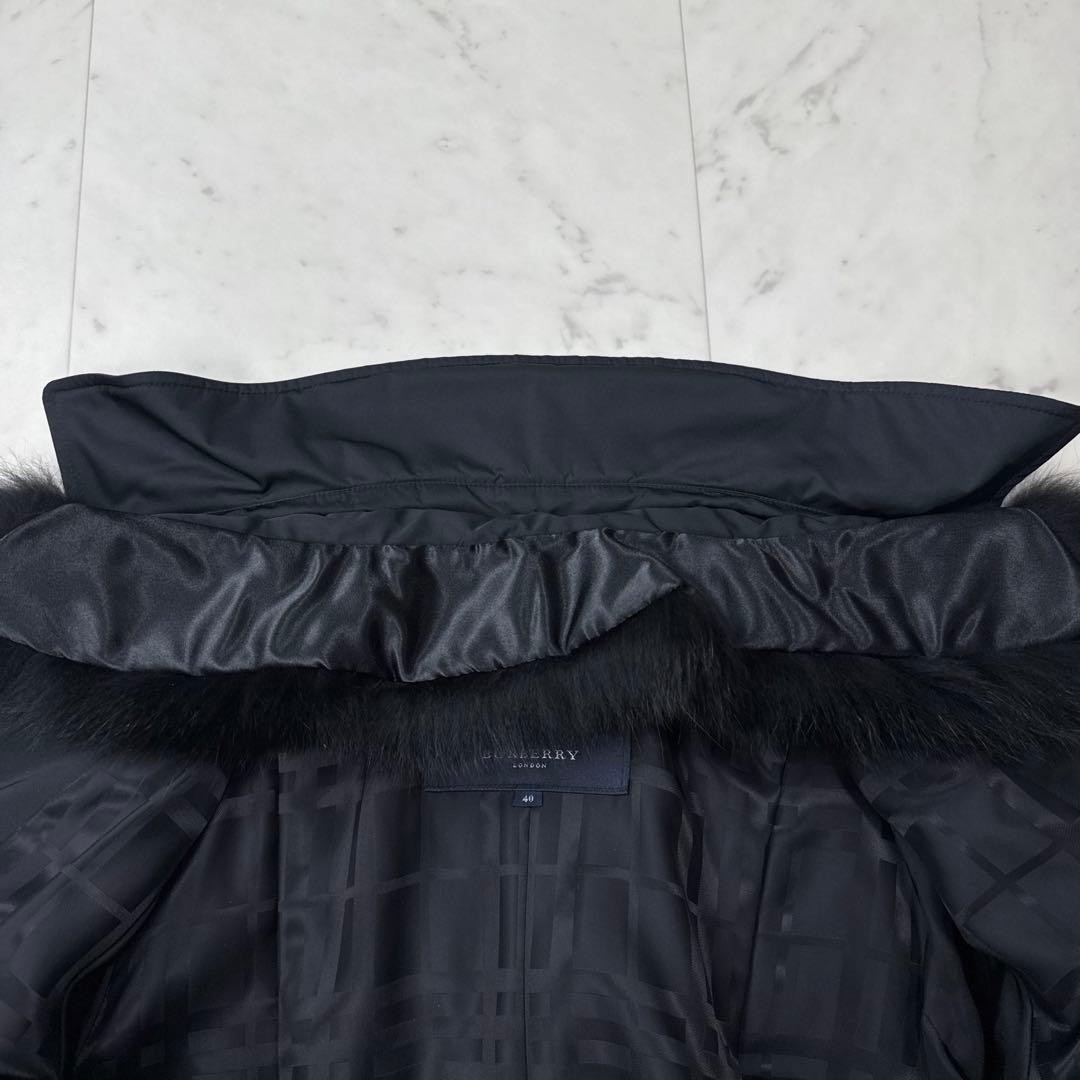 Burberry  Excellent Condition  London Padded Fur Coat Fox Black Size 40 thumbnail 10