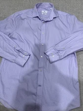 Rare Ryan Seacrest Distinction Slim Fit Non Iron Stretch Dress Shirt 15.5 32/33