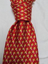 Bulgari Bvlgari Tie Gelato 100 Silk Red Tie Made In Italy NEW Authentic