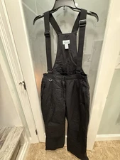 Slalom Unisex Black Ski Snowboarding Bibs Pants Size Large
