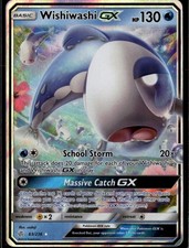 Carta Pokemon Wishiwashi GX Ultra Rara SM Eclissi Cosmica 63/236 Water Holo