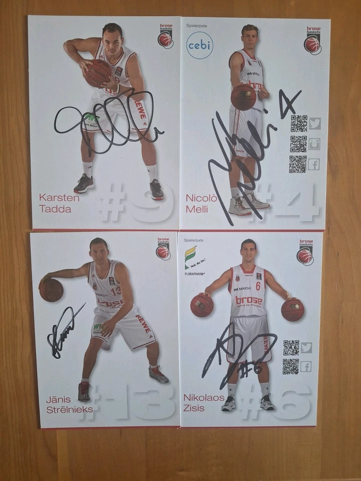 4 # Autogrammkarten # Sport # Basketball 🏀 # Brose Baskets Bamberg ⛹️ - Bild 1 von 1