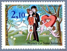 Timbre de 1985 - Peynet - La Saint Valentin - N° 2354 Neuf