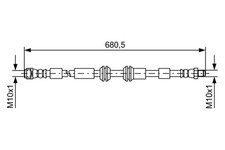 Bremsschlauch BOSCH 1 987 481 734 für KLASSE GLE W166 MERCEDES C292 GL X166 GLS