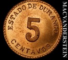 Mexico: 1915 Durango Five Centavos (Brass) - Choice Gem Brilliant Unc+++  #L7361 — photo 2