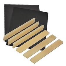 6Pcs Unbleached Bone Guitar Nuts Blank For Electric 6Pcs Saddles Natural Bone