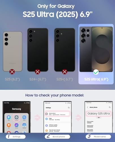 for Samsung Galaxy S25 Ultra Detachable Wallet Case with Card Holder, [2 in - Bild 3 von 7