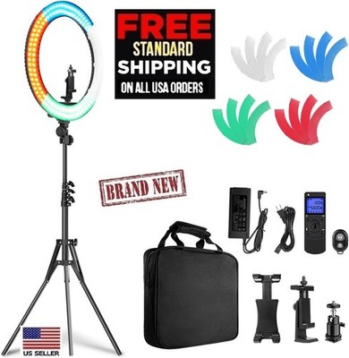 19'' Ring Light Kit Professional W/Stand &Remote 3000K-5800K  Makeup Phone Camera