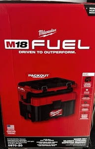 Milwaukee M18 Fuel Packout Vacuum 0910-20 Wet Dry Milwaukee M18 Fuel Pack out 0970-20 1.5 Gal Wet/Dry Vacuum Tool Only