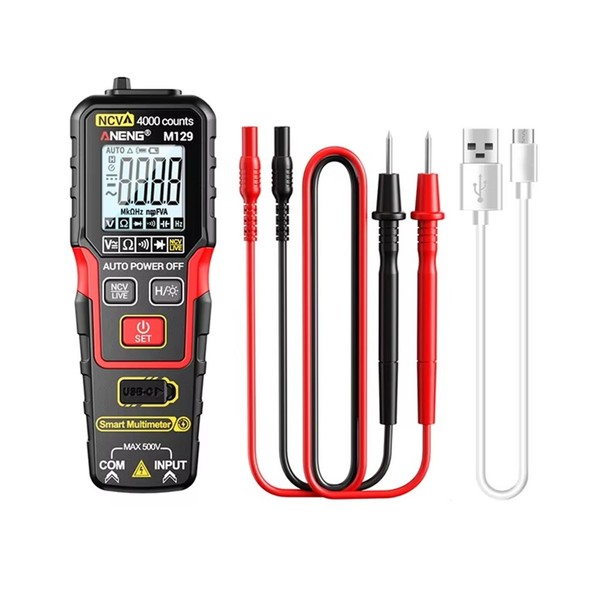 M129 Digital-Multimeter Auto Range 4000 Counts Aufladbar NCV AC DC Spannun9749-image