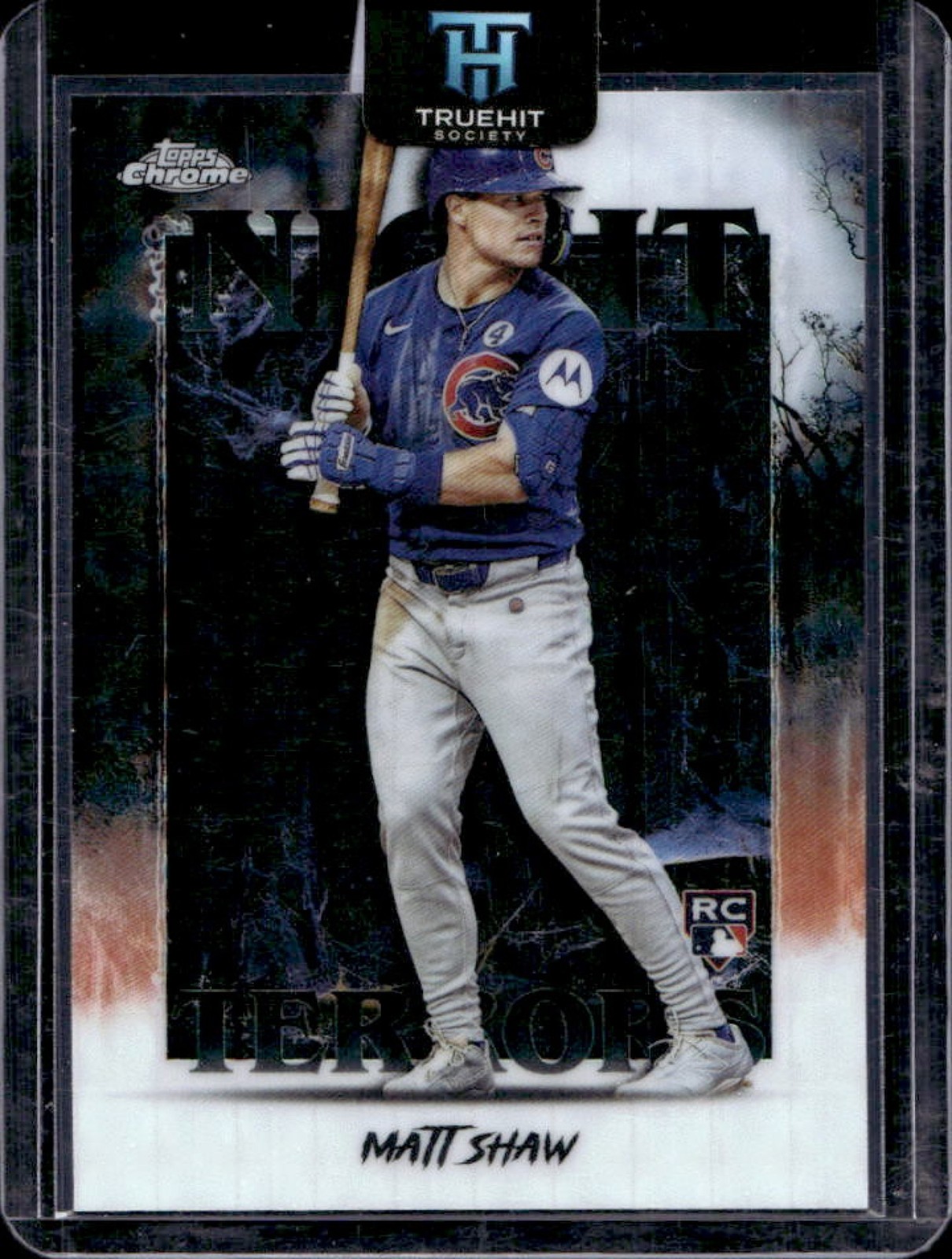 2025 Topps Chrome Update Matt Shaw Night Terrors RC Geometric Refractor #NT-20