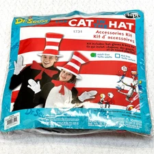 Dr Seuss Cat In The Hat Deluxe Unisex Kit (Hat Bow Tie Gloves Nose) One Size  