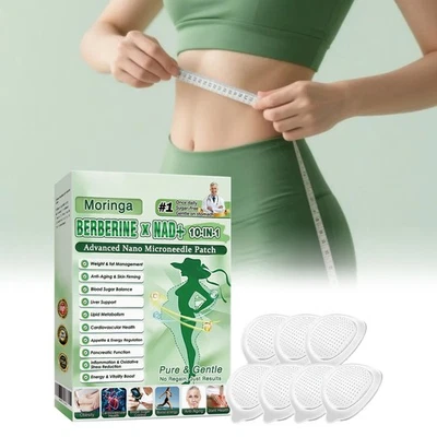 Moringa Berberine x NAD+10-in-1 Advanced Nano Microneedle Patch NEW (7PCS/Box)