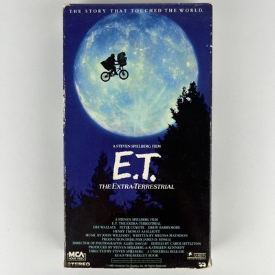 E.T. The Extra-Terrestrial (VHS) Black & Green Tape w Hologram! 1988 1st Release