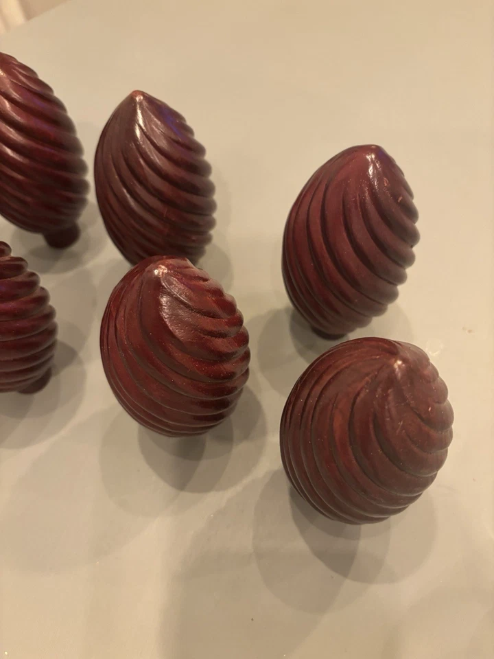 Acabados de barra de cortina de madera 6 tornillos espirales marrones de 5" de largo Foto 2 de 4