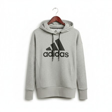 adidas Originals W Bos Long Hoodie Women  s, Medium, Gray Heather Black
