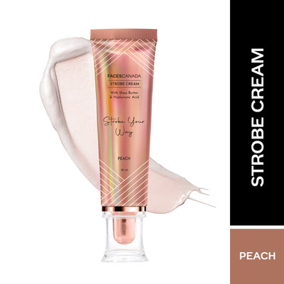 Faces Canada Strobe Cream Peach Primer Highlighter Moisturizer 30g
