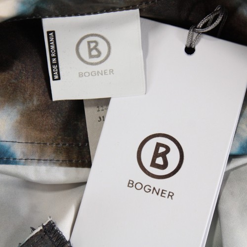 Abito midi Bogner nuovo con etichette Gloria manica corta taglia 42 US 12 stampa nero/verde/blu - Foto 8 di 12