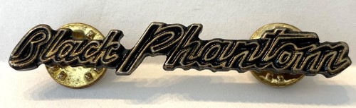new old stock vintage Schwinn BLACK PHANTOM Bicycle Co LAPEL or hat PIN