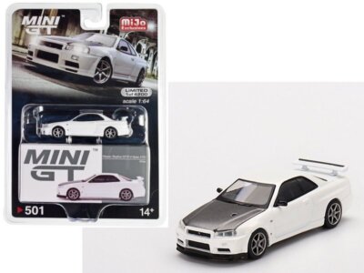 NISSAN Skyline GT-R (R34) - V-Spec II N1 - white - Mini GT 1:64 | eBay
