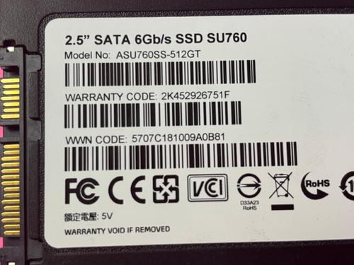 🍓DISQUE SSD SATA ADATA SU760 512 Go 2,5" ASU760SS-512GT - Photo 4/4