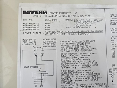 Myers / Ryco MES M2-B Pedestal Door & 3R Rain Guard Sheet Metal Flange - Picture 3 of 4