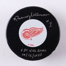 Rod Brind’Amour & Norm Ullman Autographed Puck Lot (2) COJO COA 3 Inscriptions!