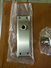 NOSTALGIC PRIVACY NEW YORK PLATE OVAL FLUTED CRYSTAL KNOB ANTIQUE PEWTER